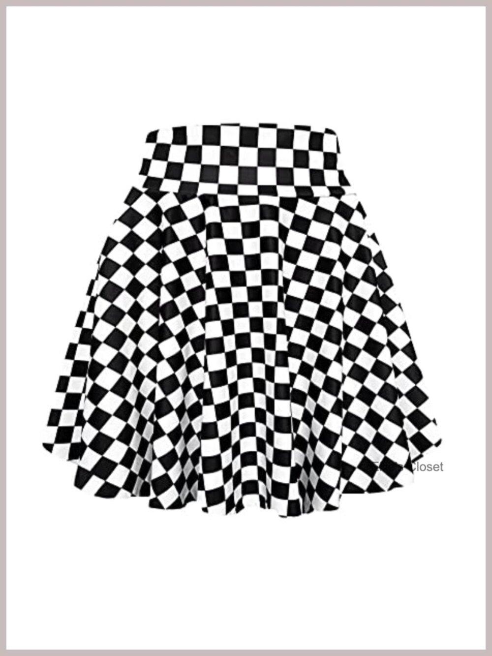 High Waisted Pleated Skater Mini Skirt Polyester Flared A-Line